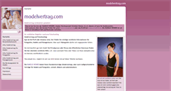 Desktop Screenshot of modelvertrag.com