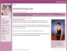 Tablet Screenshot of modelvertrag.com